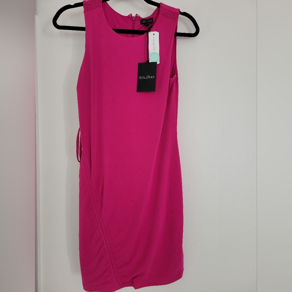 Goldray Damaris Ruched Detail Knit Dress - XS